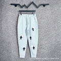 Chrome Hearts Multi-Cross Applique Lounge Pants (Light Grey)