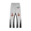 Gallery Dept. "GALERIE DEPT." Checkered Star Graphic Paint Splatter Contrast Panel Sweatpants - Heather Grey
