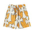 Chrome Hearts Bright Orange & White Large Cross Print Sweatshorts