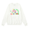 The North Face x Gucci Multicolor Logo Crewneck Sweatshirt – White