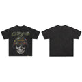GodSpeed Washed Black Skull Helmet T-Shirt