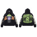 ROUGHPLAY Can't Feel My Face Graphic Oversized Hoodie – Vintage Washed Streetwear Pullover