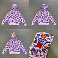 BAPE Shark Full Zip Hoodie Purple Camo Edition
